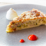 Quiche s krémovou kyslou smotanou a pikantnou kápiovou marmeládou s koriandrom / Culinarium / Starý Smokovec, 2015