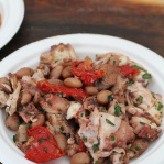 Salad of Sicilian octopus, borlotti beans, sundried tomato and oregano / Briciole (Taste of London 2013)