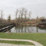 Plávajúci vodný mlyn a najdlhší riečny drevený most v Európe / Kolárovo